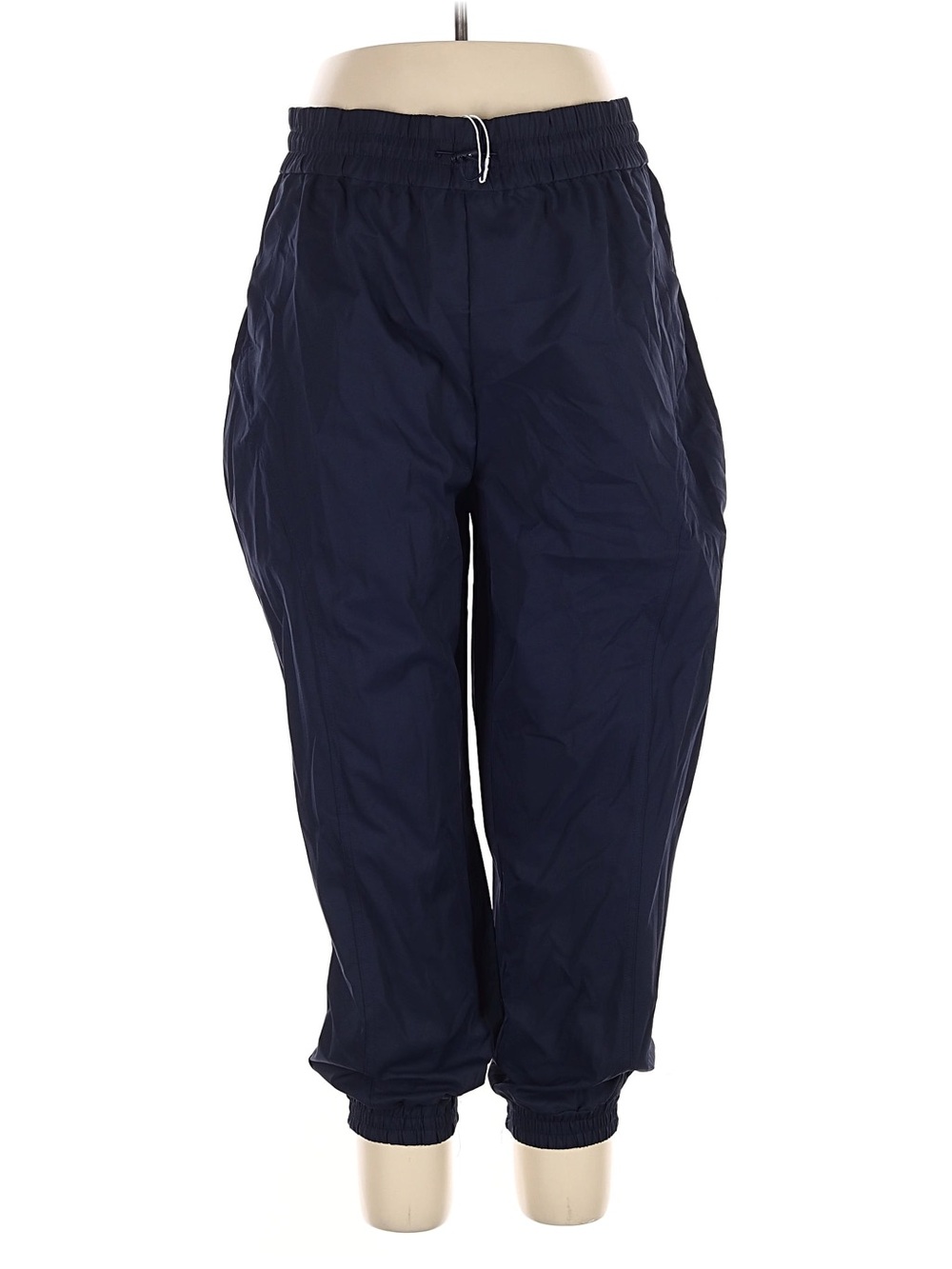 NWT HALARA XL Navy Elastic-Waist Track Joggers